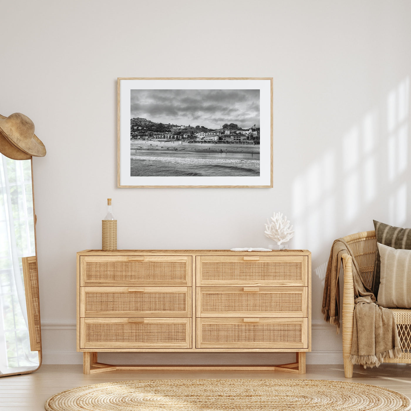 Pismo Beach Landscape B&W Poster