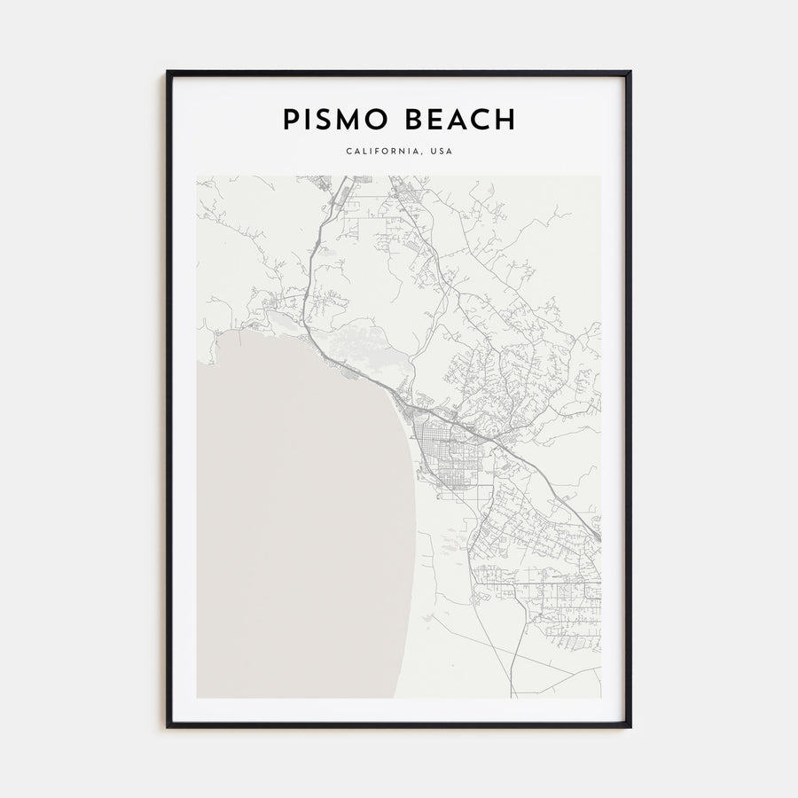 Pismo Beach Map Portrait Poster