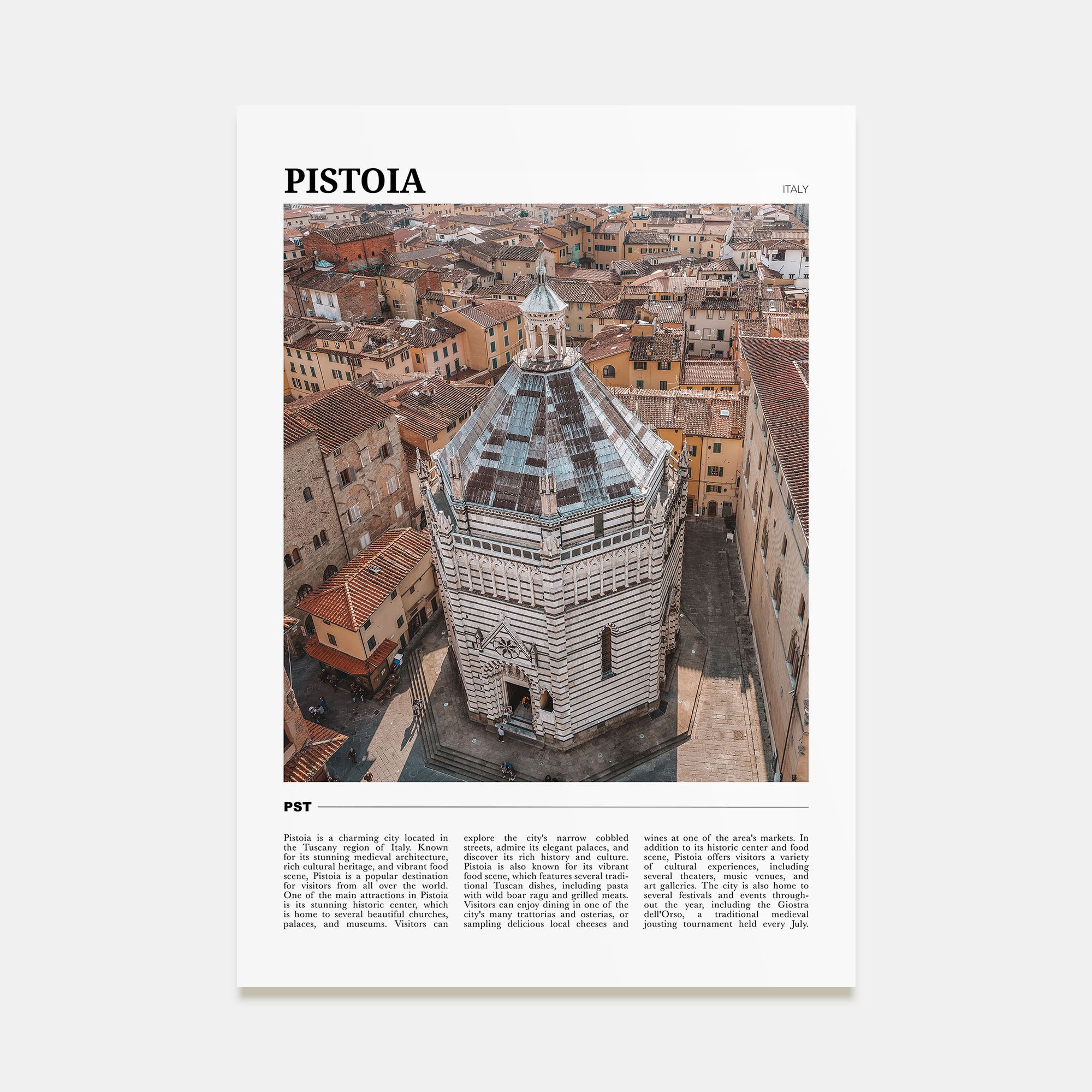 Pistoia Travel Color Poster
