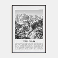 Pitkin County Travel B&W Poster