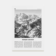 Pitkin County Travel B&W Poster