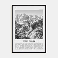 Pitkin County Travel B&W Poster