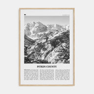 Pitkin County Travel B&W Poster
