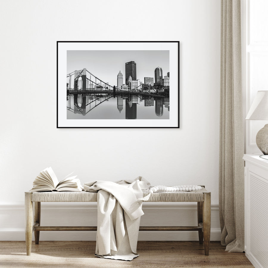 Pittsburgh Landscape B&W Poster