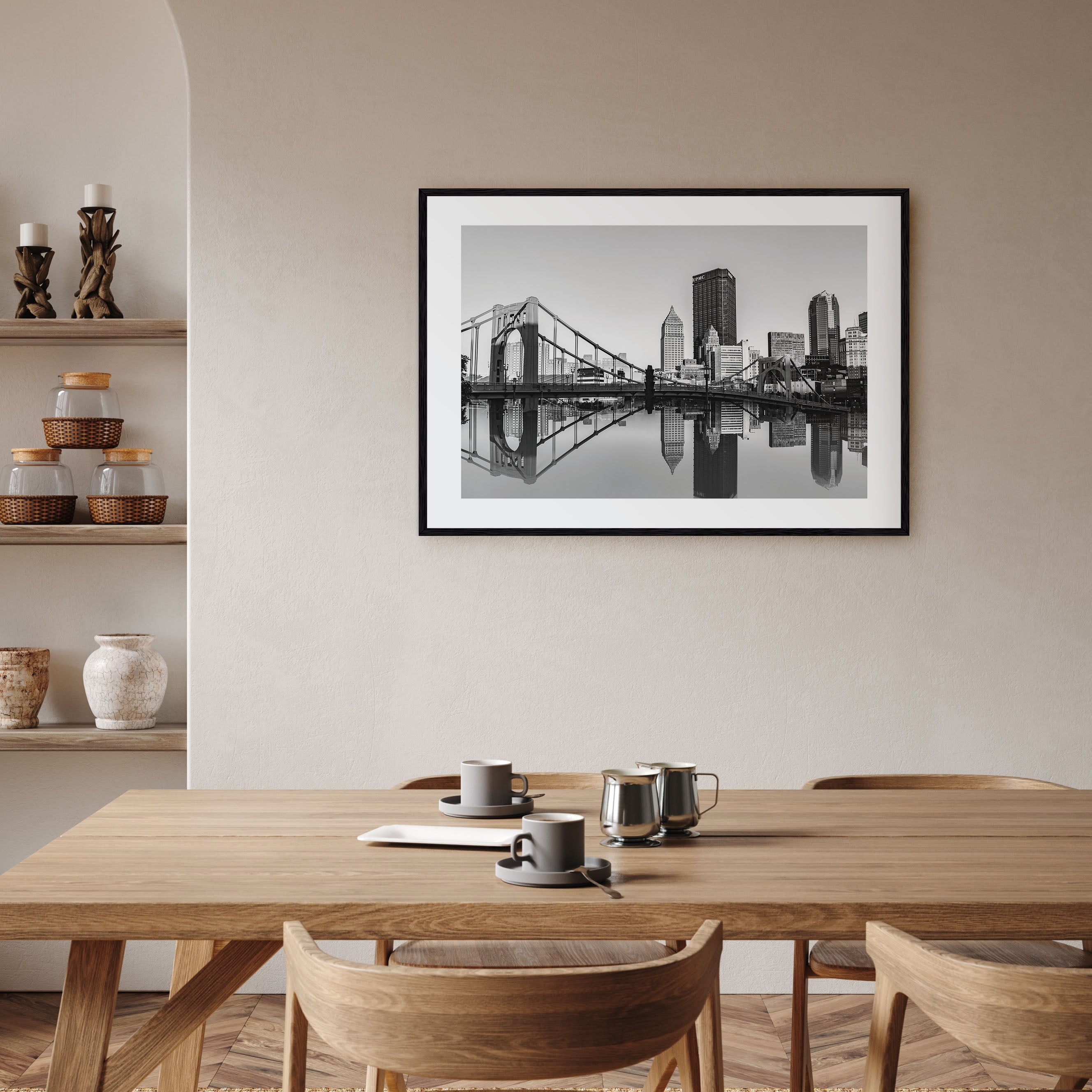 Pittsburgh Landscape B&W Poster