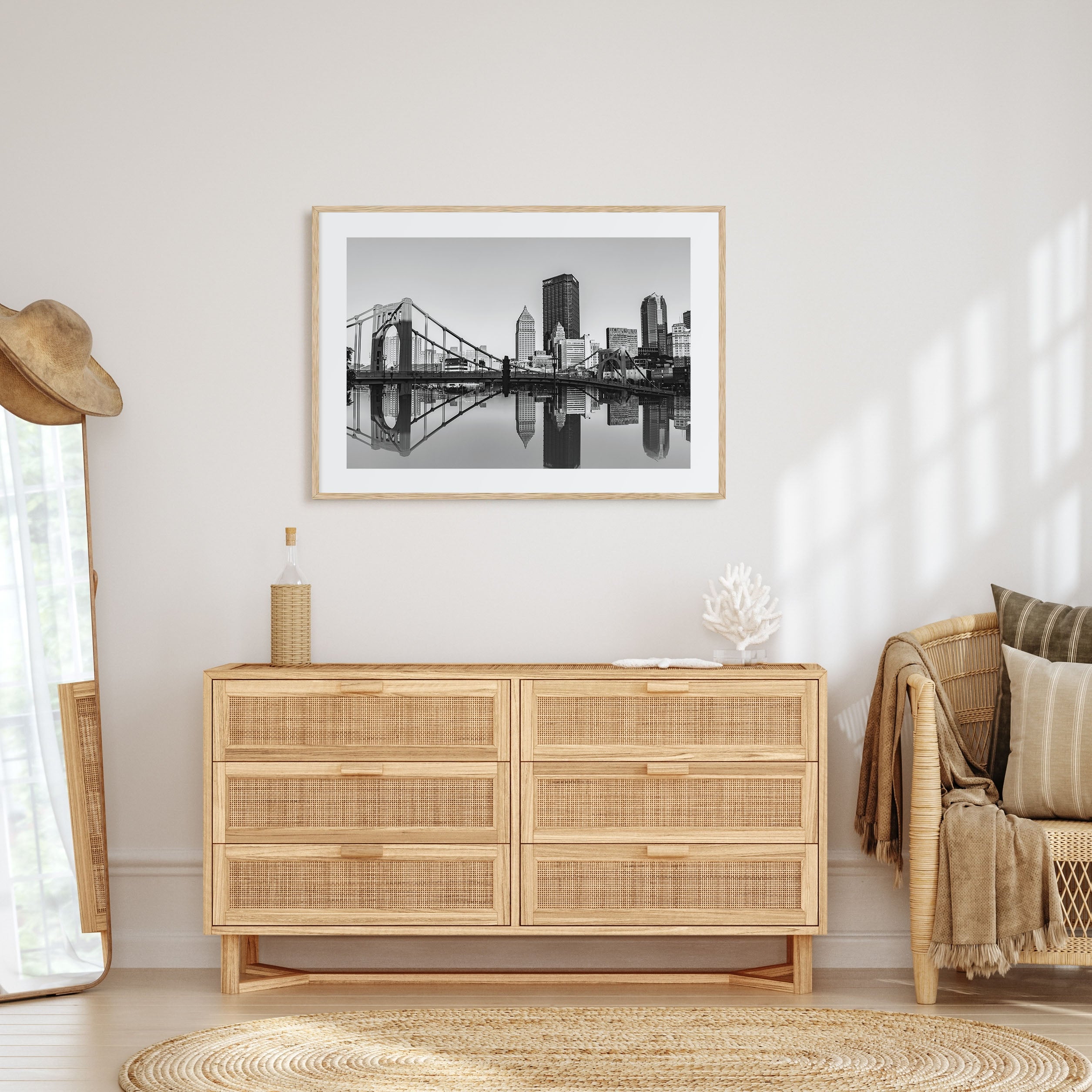 Pittsburgh Landscape B&W Poster