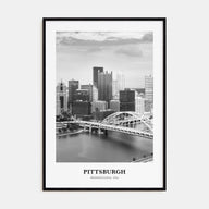 Pittsburgh Portrait B&W No 1 Poster