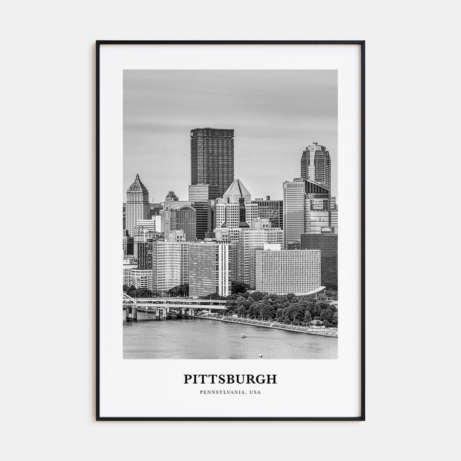Pittsburgh Portrait B&W No 2 Poster