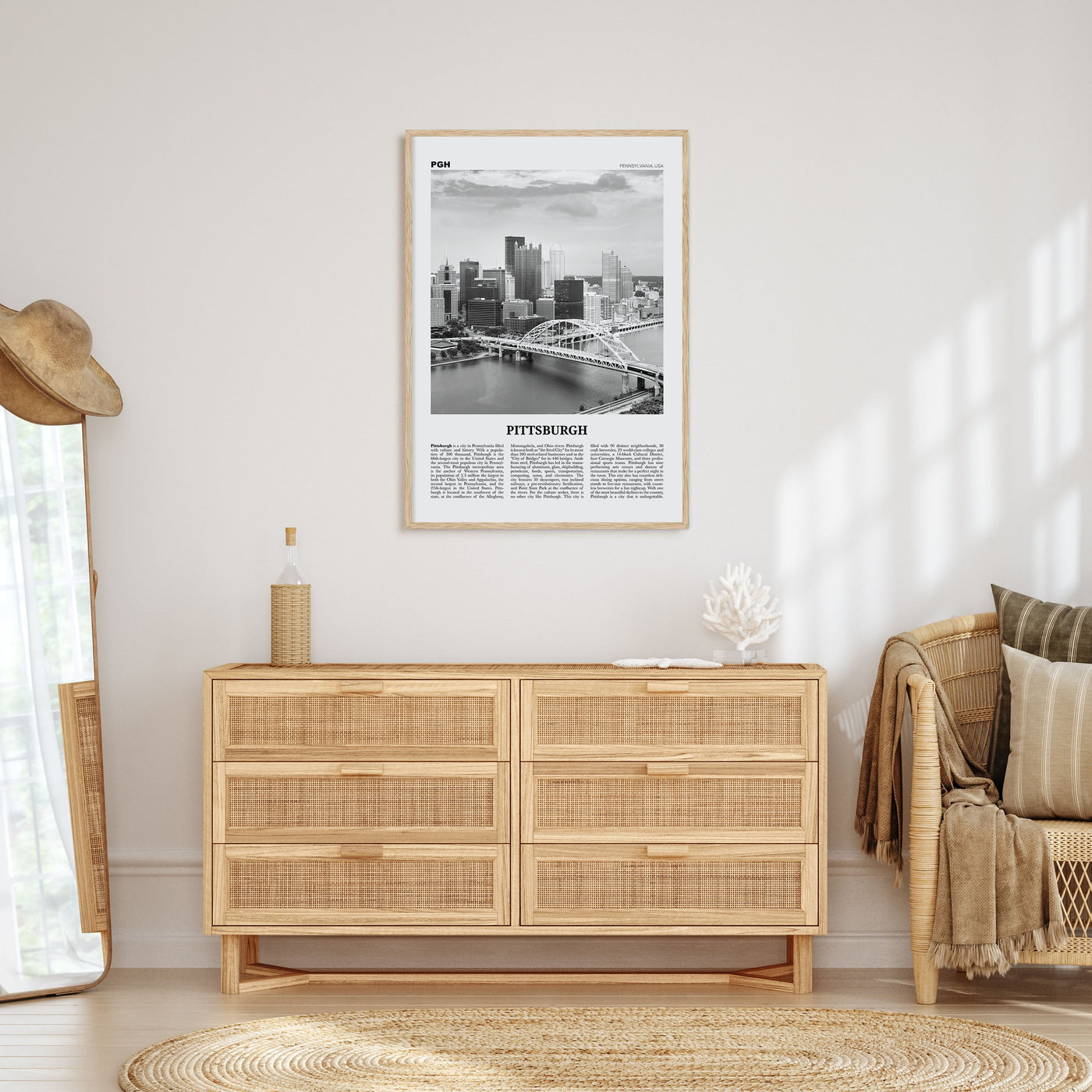 Pittsburgh Travel B&W No 1 Poster