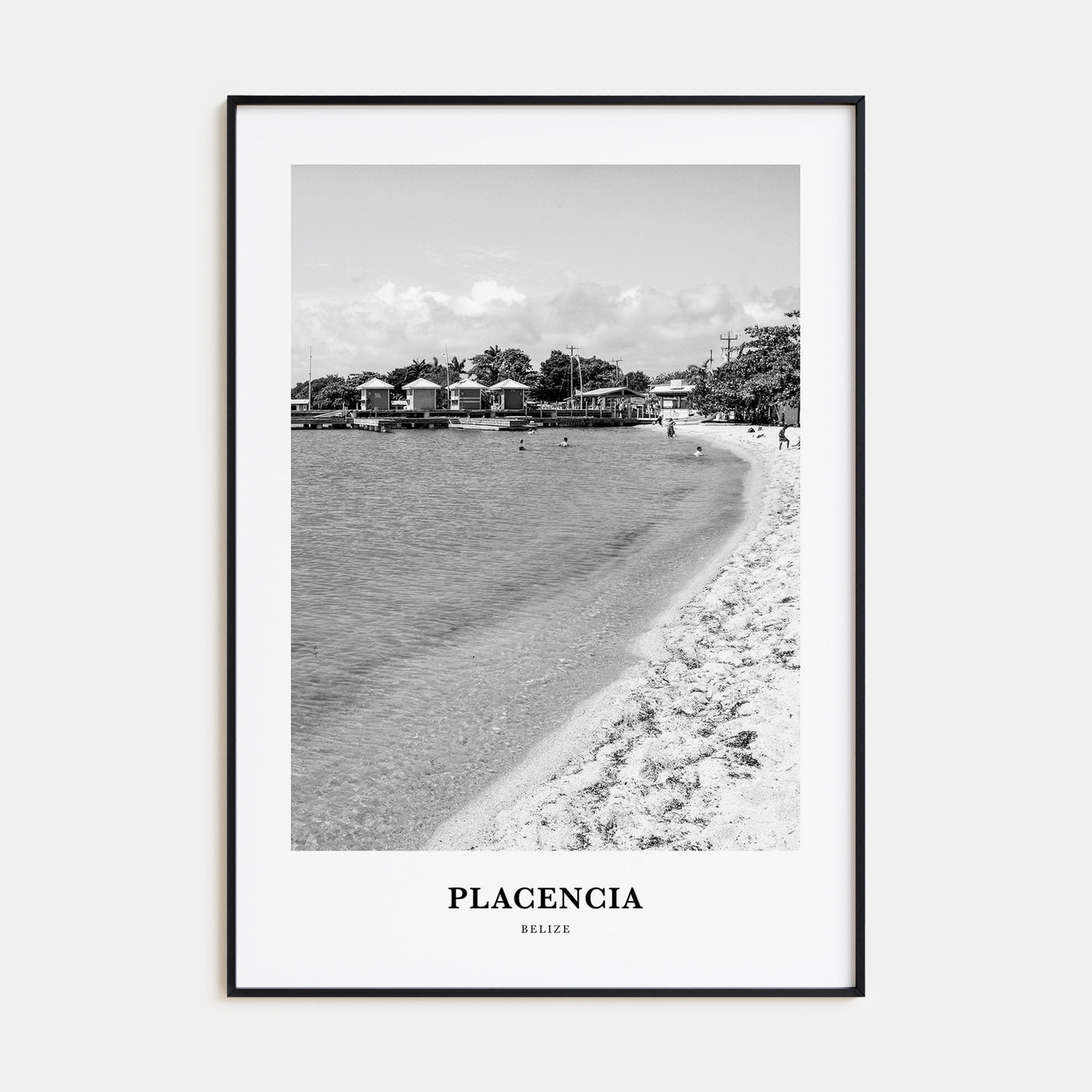 Placencia Portrait B&W Poster