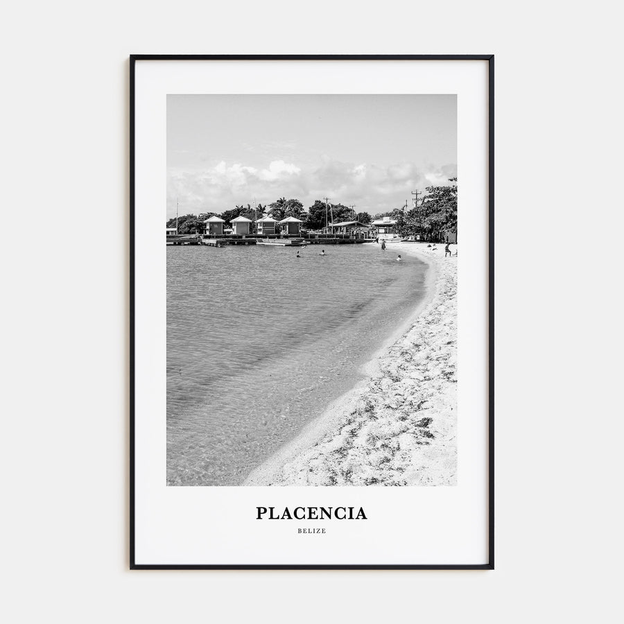 Placencia Portrait B&W Poster