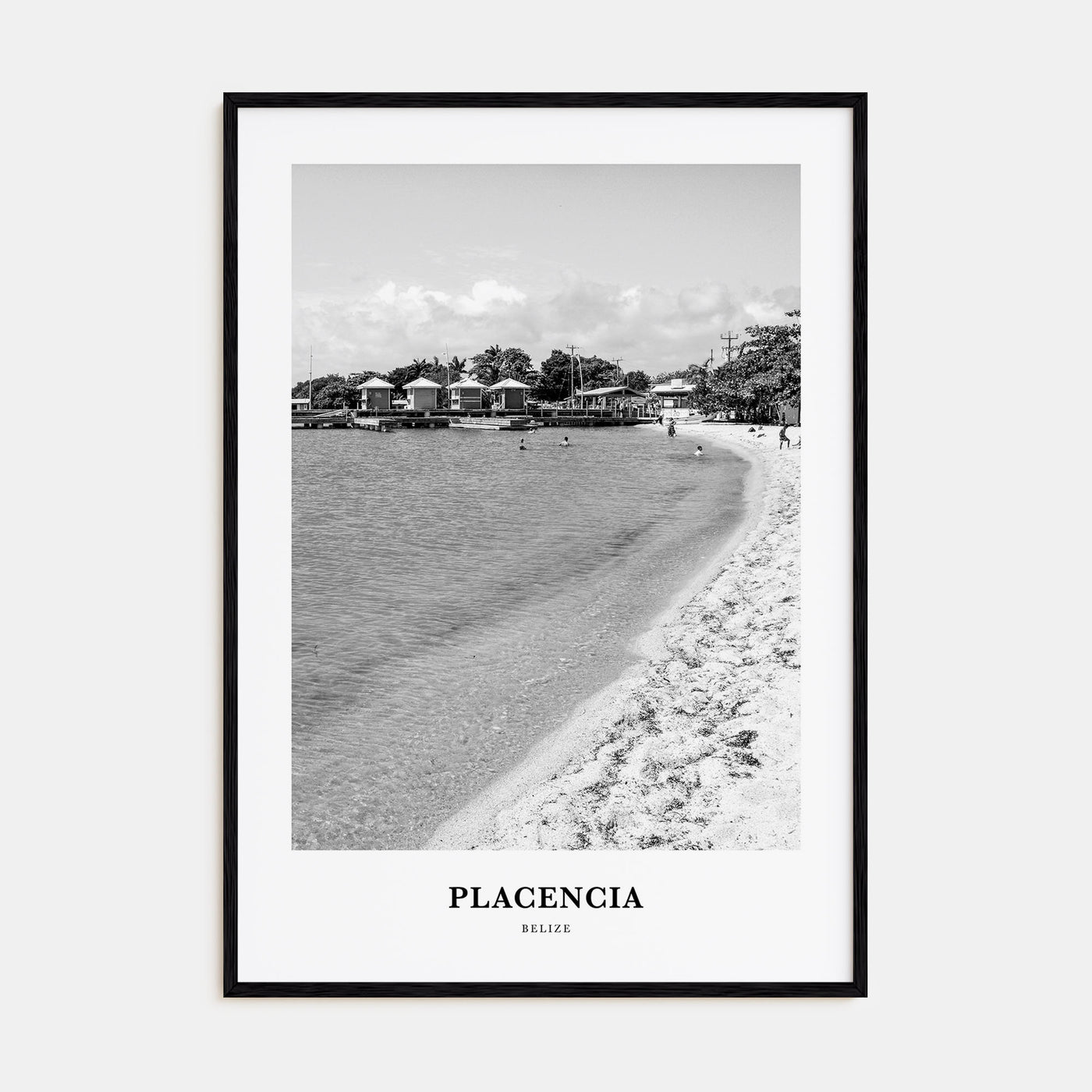 Placencia Portrait B&W Poster