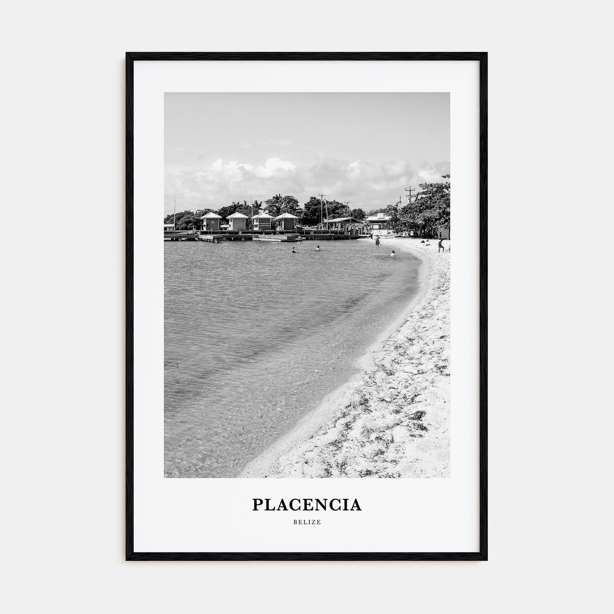 Placencia Portrait B&W Poster