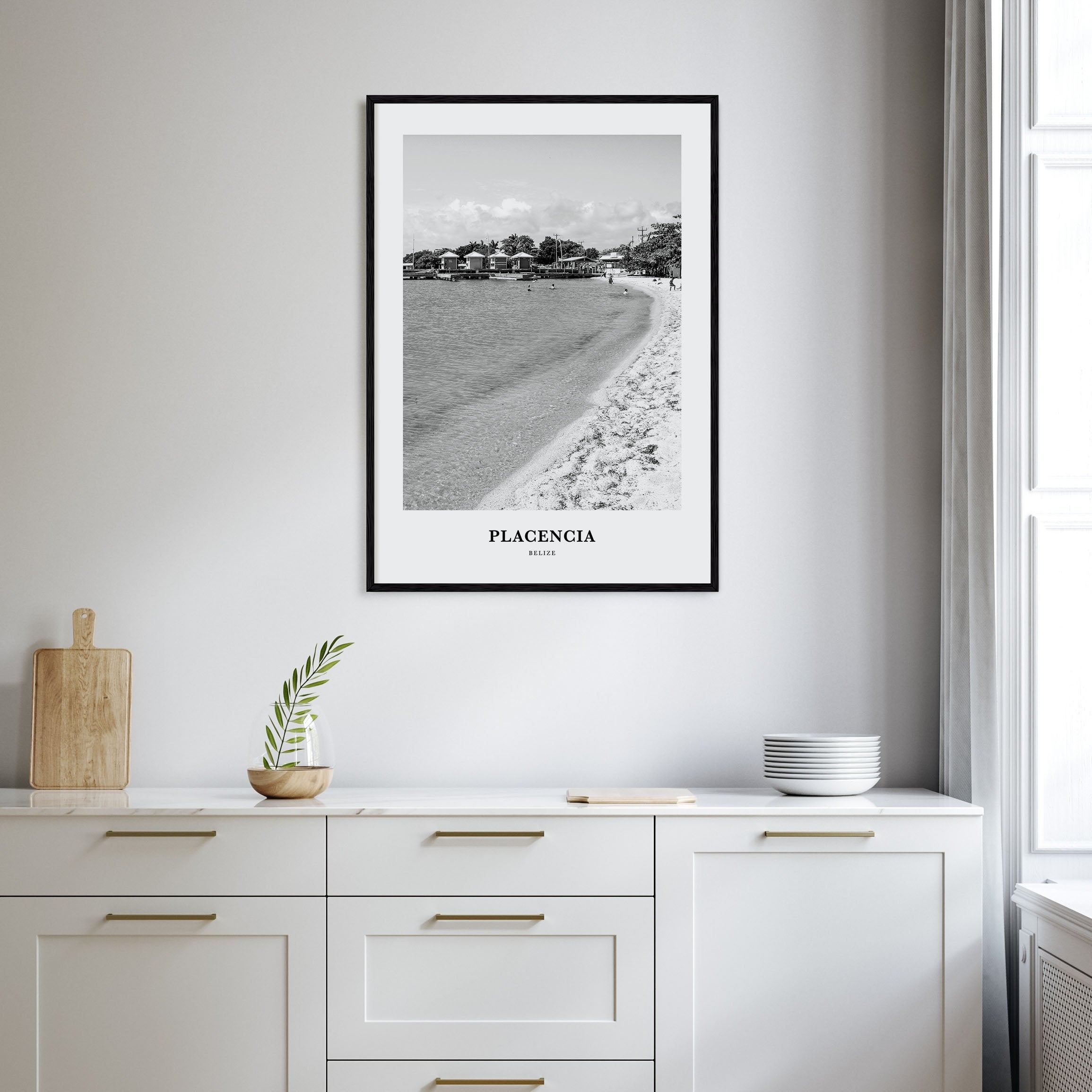 Placencia Portrait B&W Poster