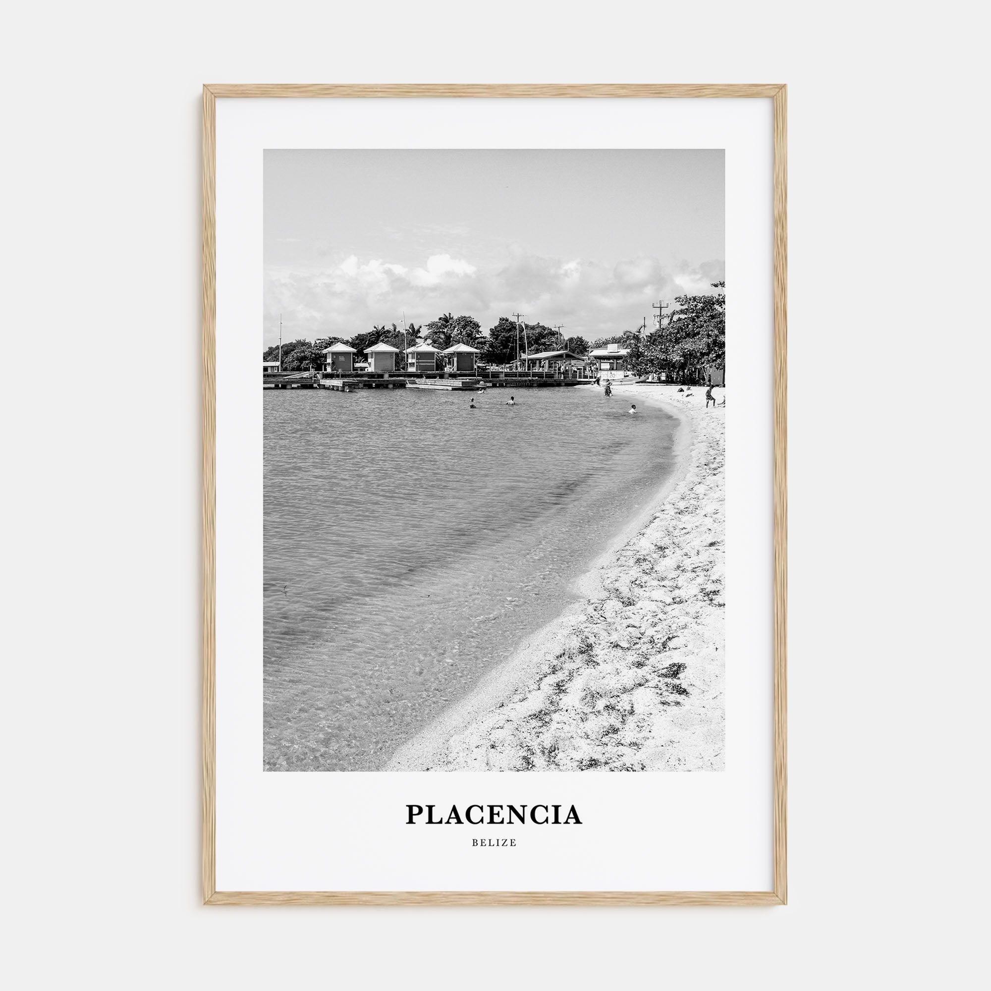 Placencia Portrait B&W Poster