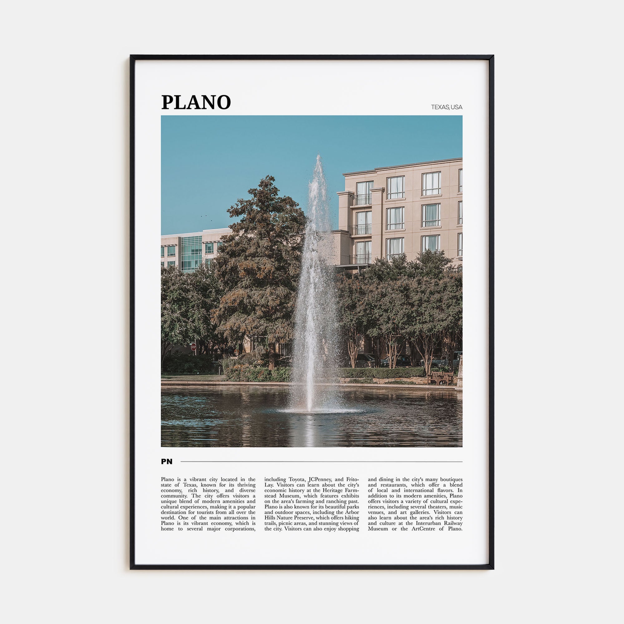 Plano Travel Color Poster