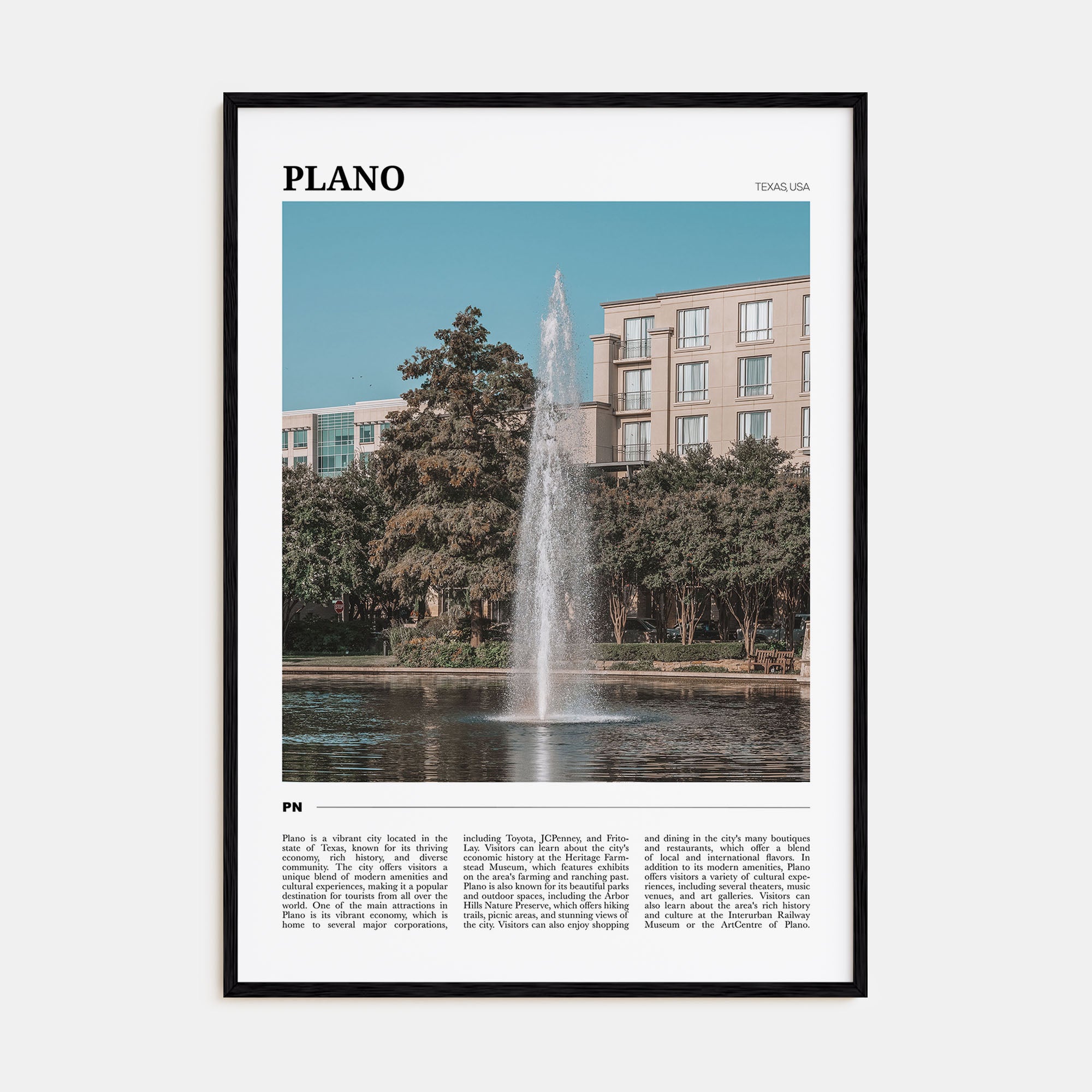 Plano Travel Color Poster