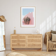 Plants on Pink Photo Color Poster