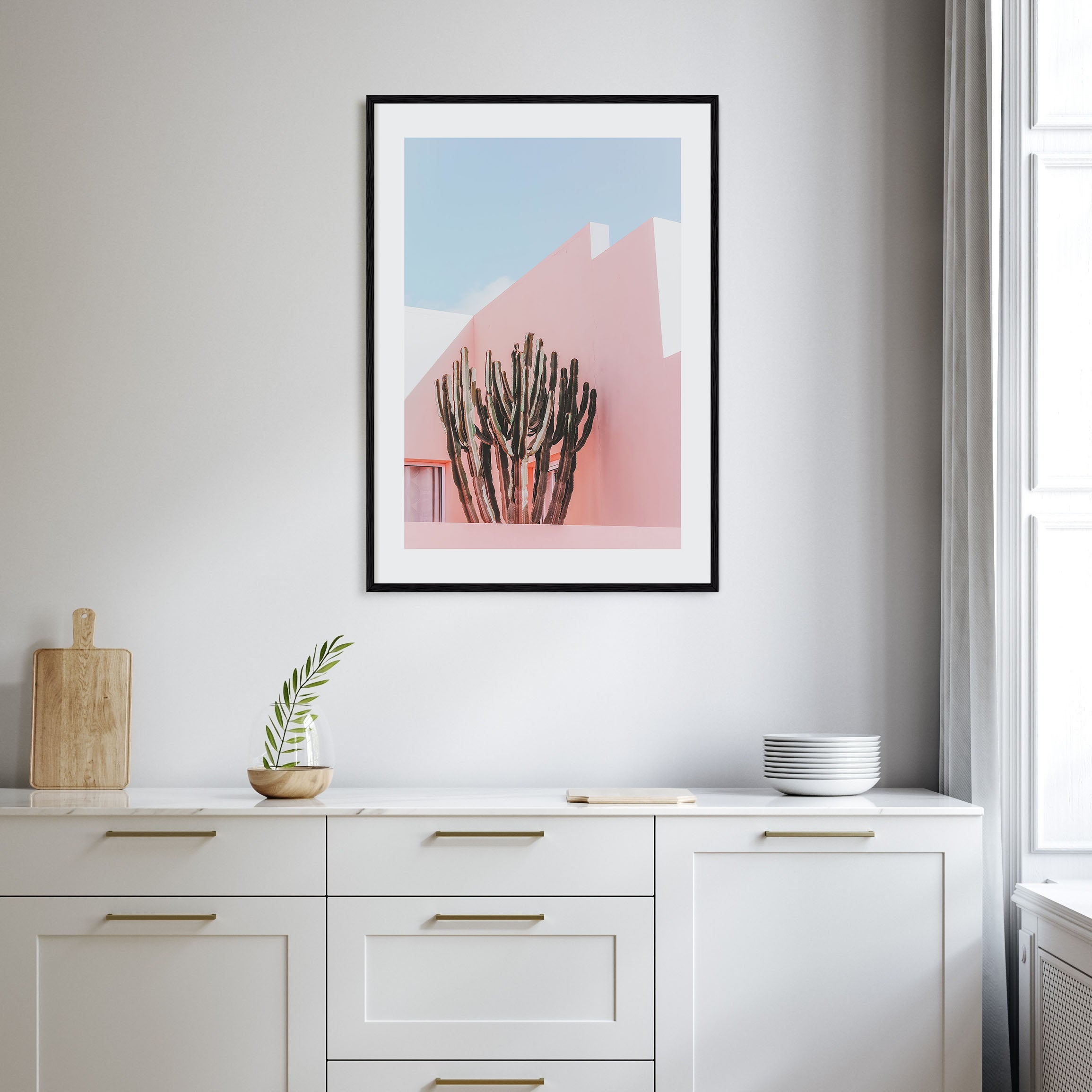 Plants on Pink Photo Color Poster