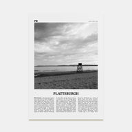Plattsburgh Travel B&W Poster