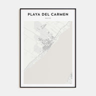 Playa del Carmen Map Portrait Poster