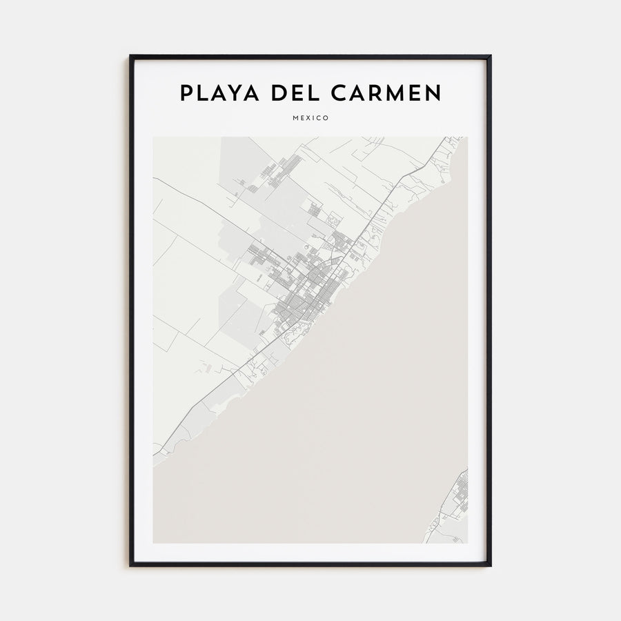 Playa del Carmen Map Portrait Poster