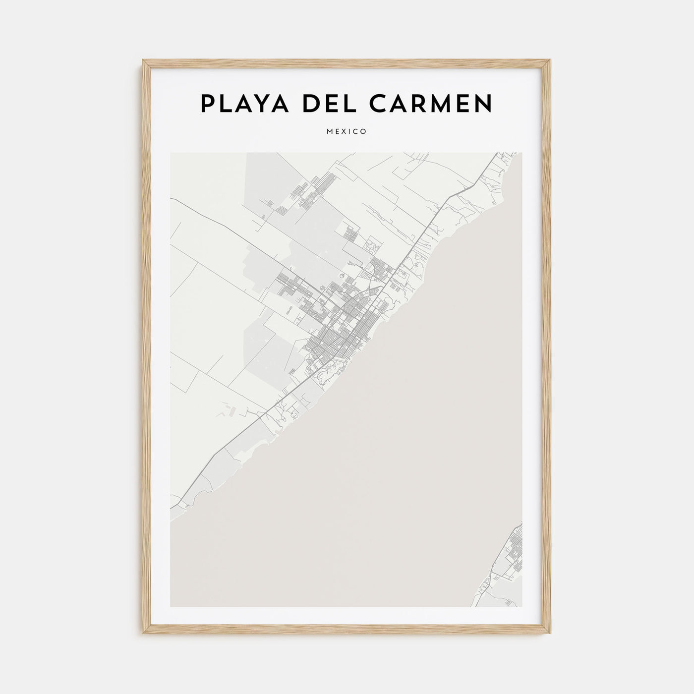 Playa del Carmen Map Portrait Poster