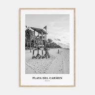 Playa del Carmen Portrait B&W Poster