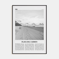 Playa del Carmen Travel B&W Poster