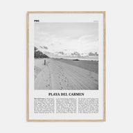 Playa del Carmen Travel B&W Poster