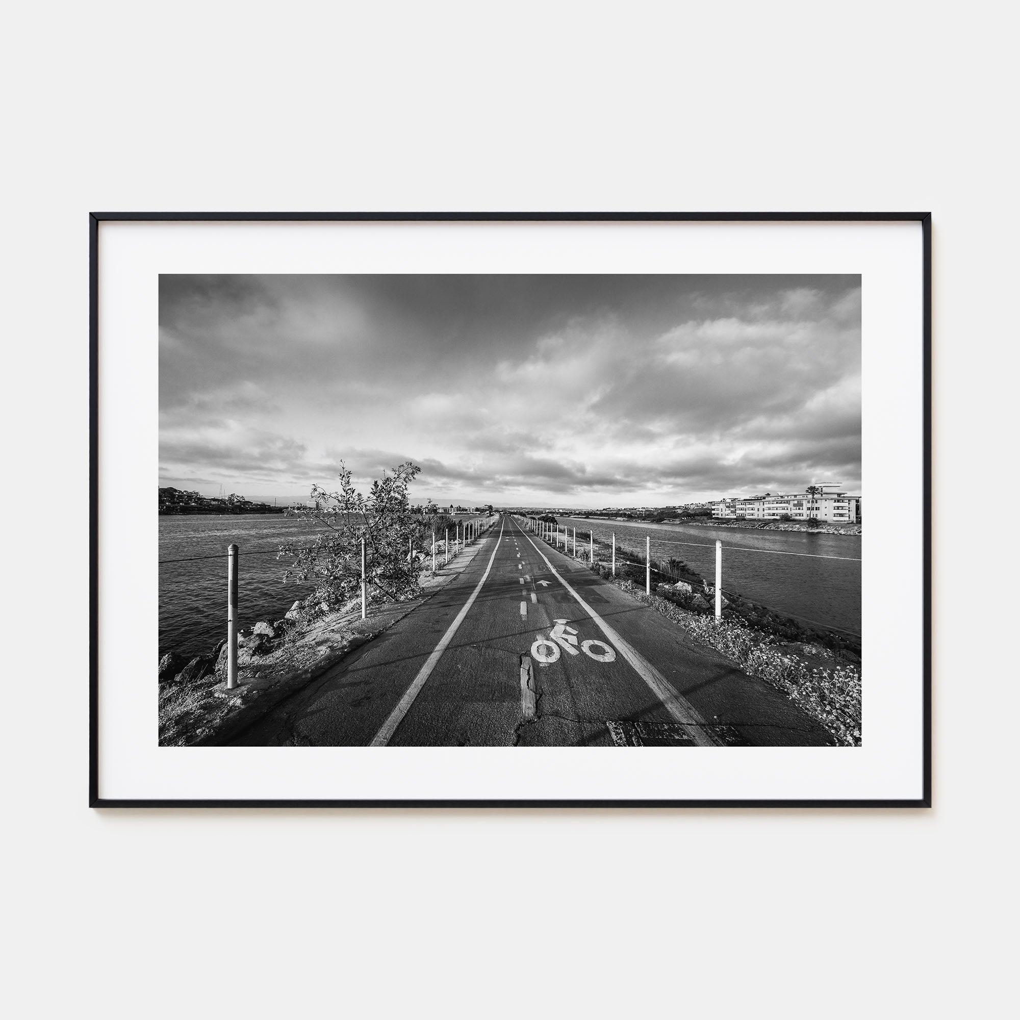 Playa Del Rey Landscape B&W Poster