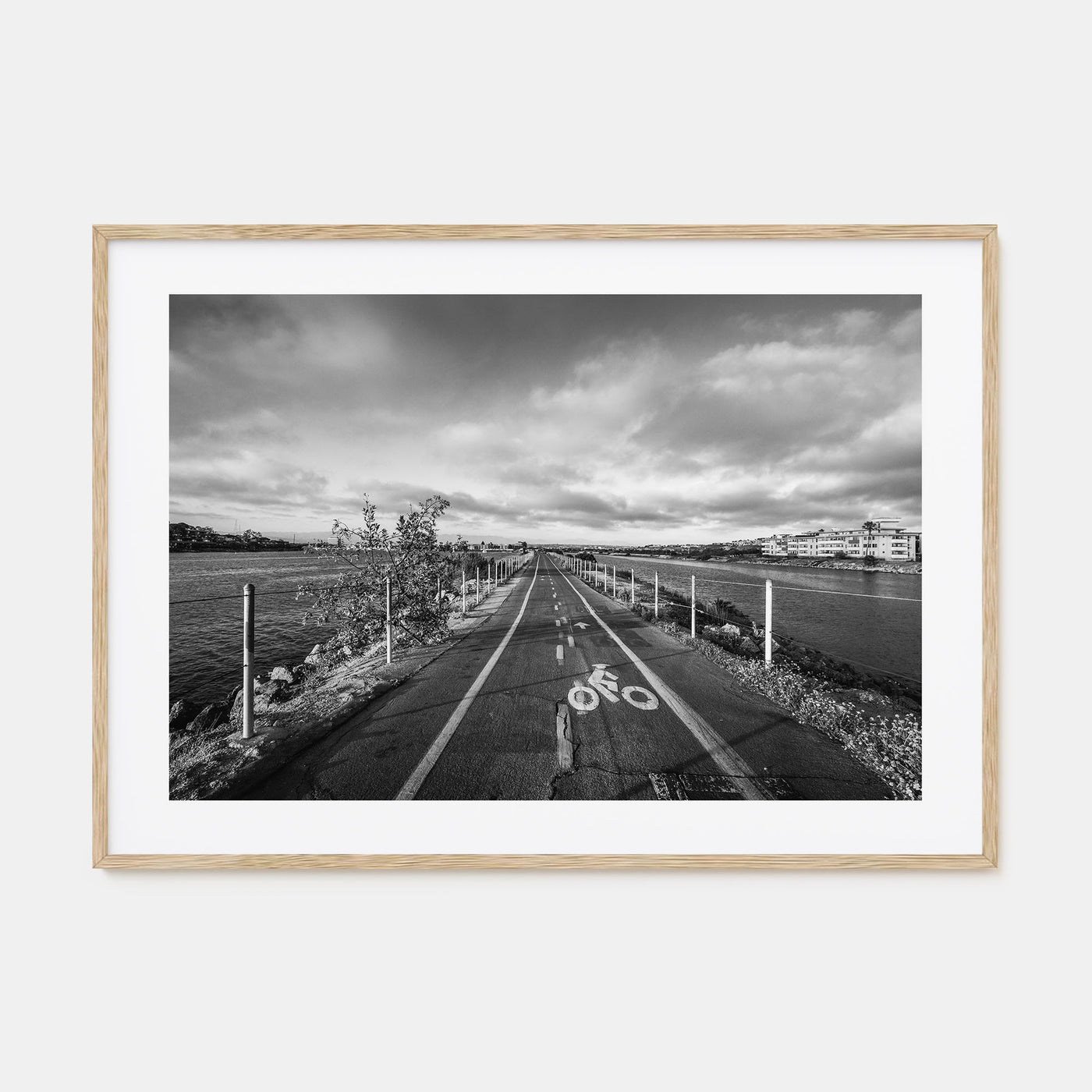 Playa Del Rey Landscape B&W Poster