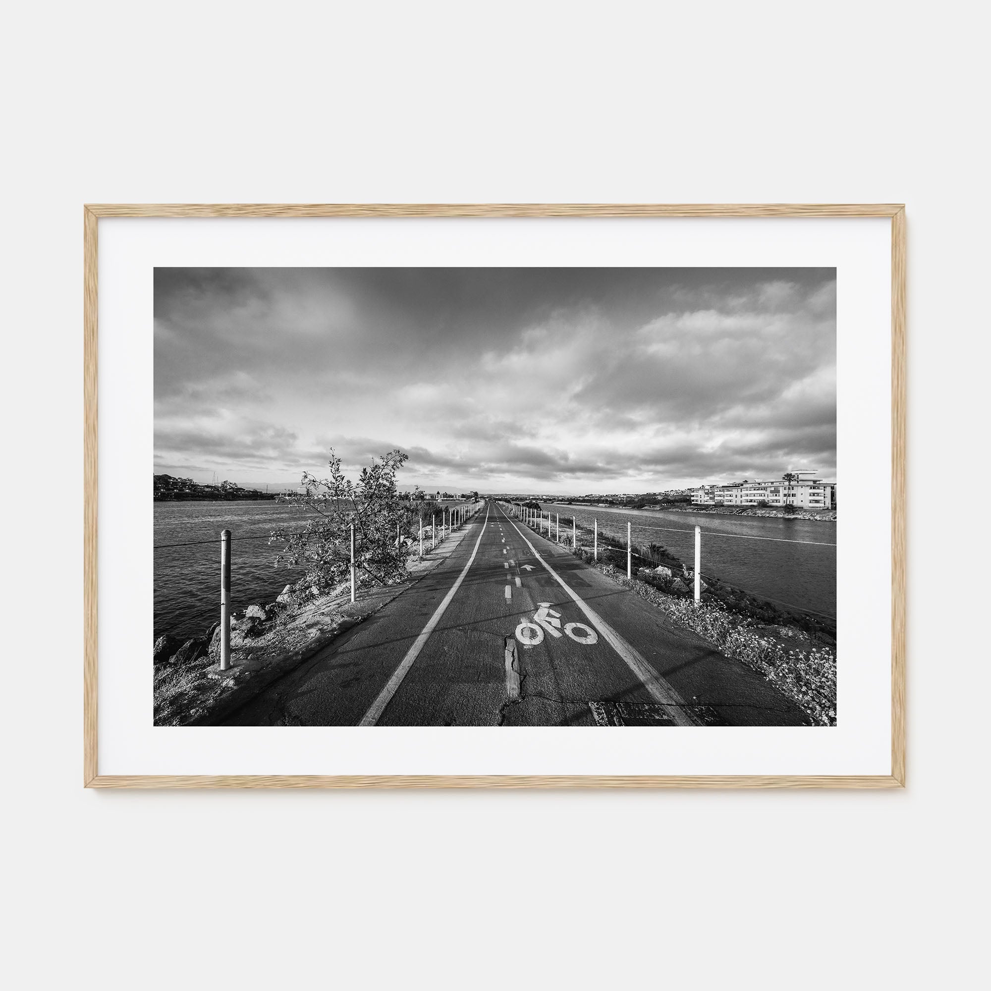 Playa Del Rey Landscape B&W Poster