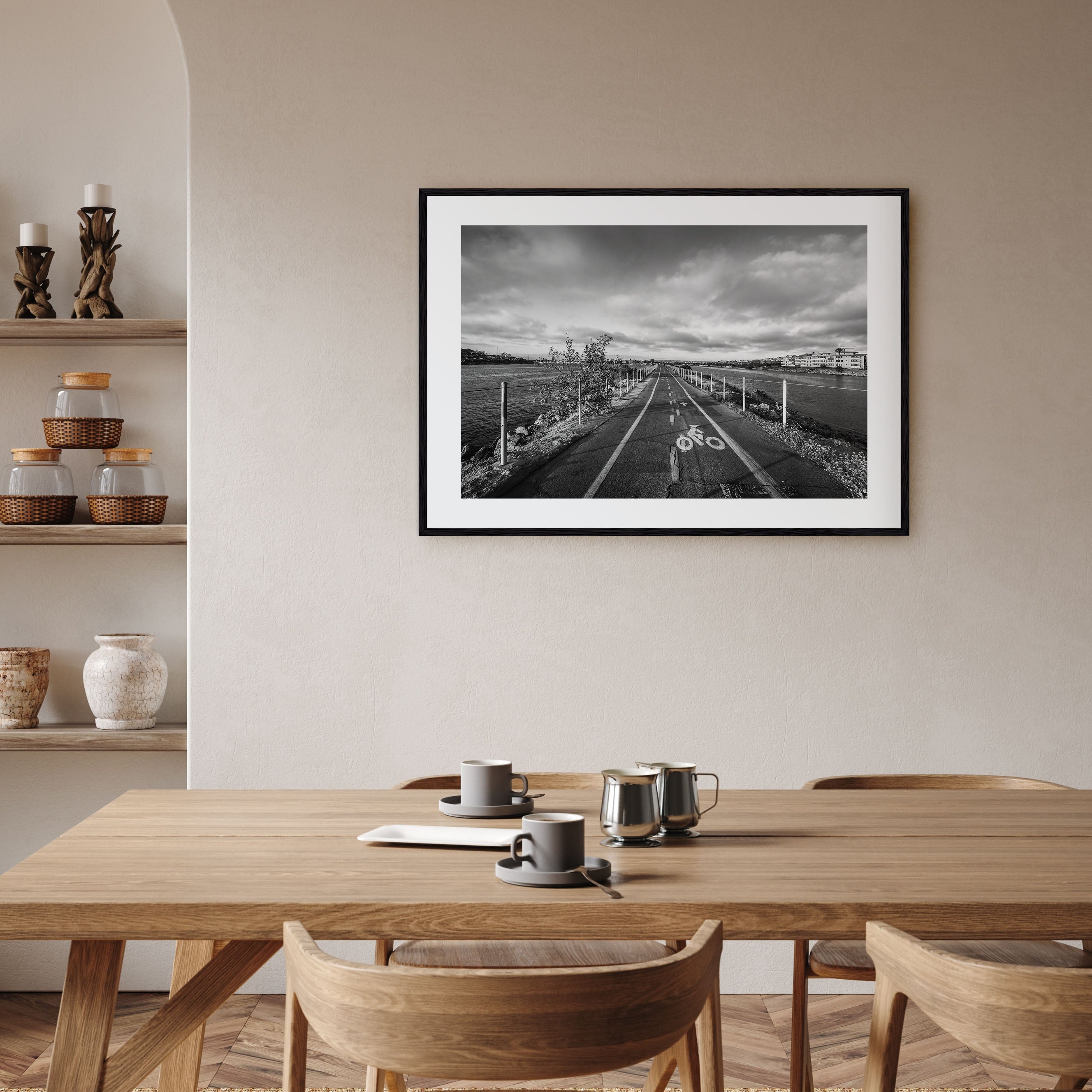 Playa Del Rey Landscape B&W Poster