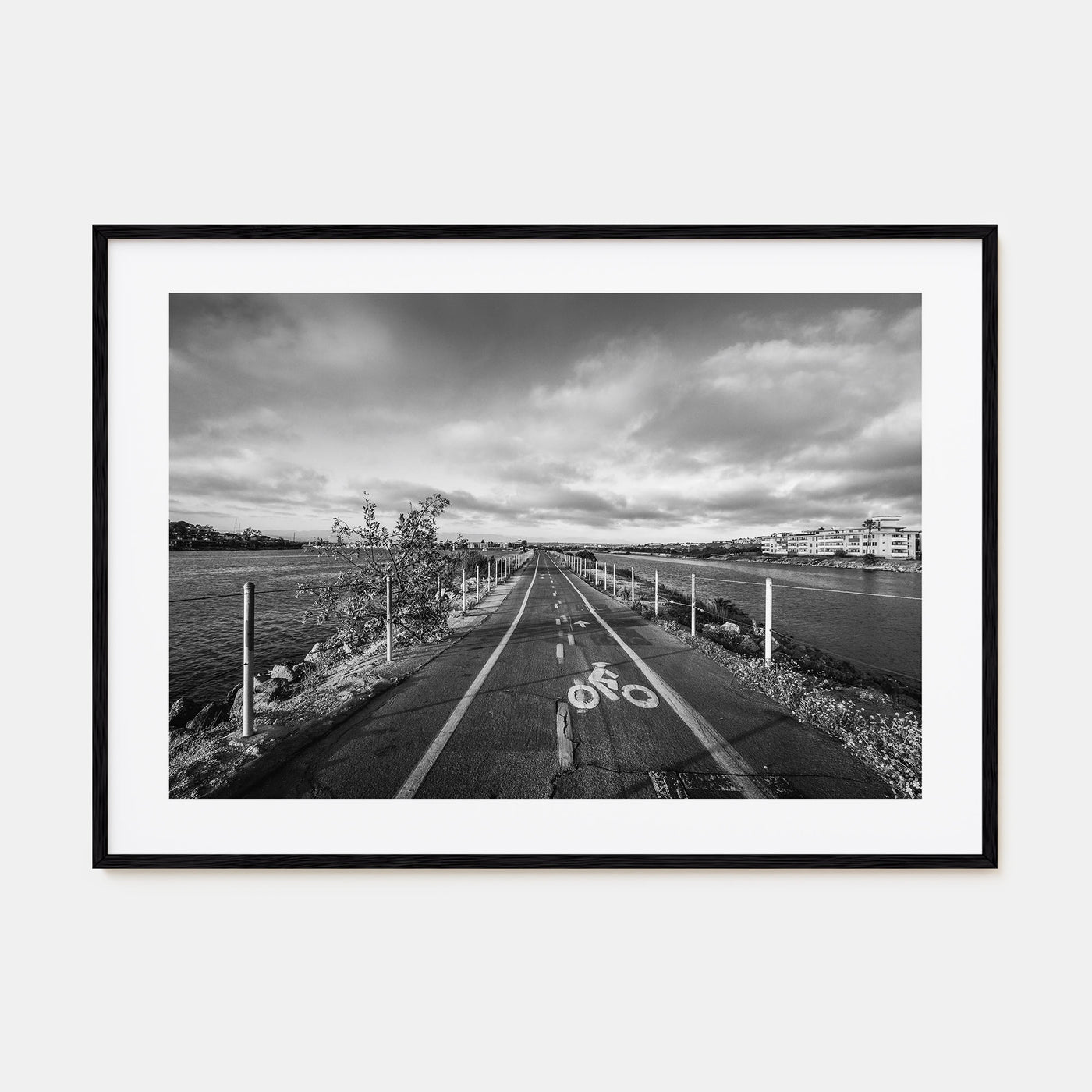 Playa Del Rey Landscape B&W Poster