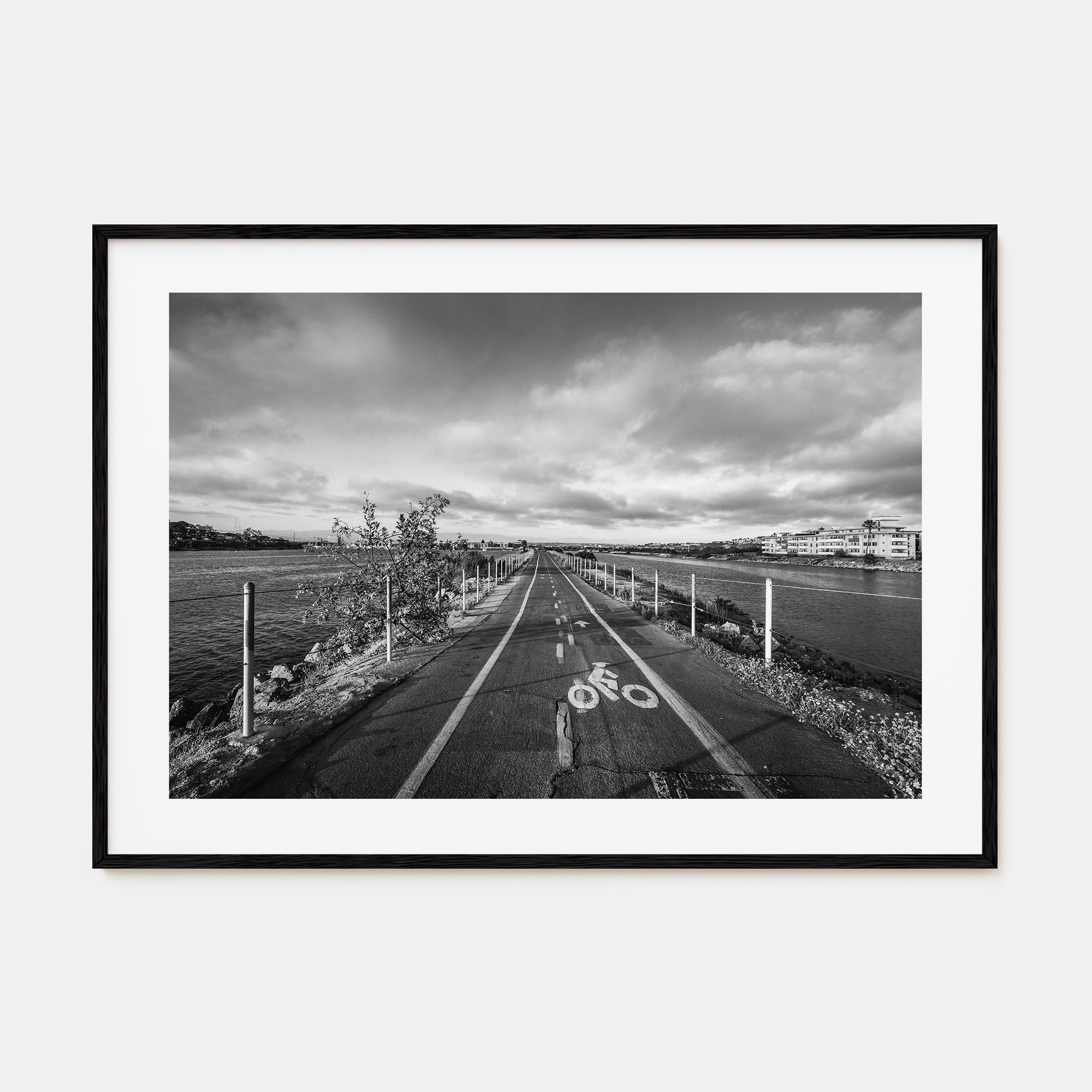 Playa Del Rey Landscape B&W Poster