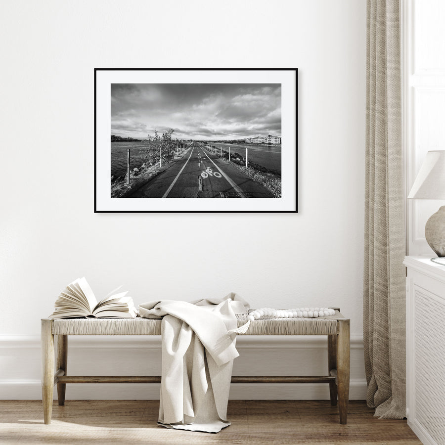 Playa Del Rey Landscape B&W Poster