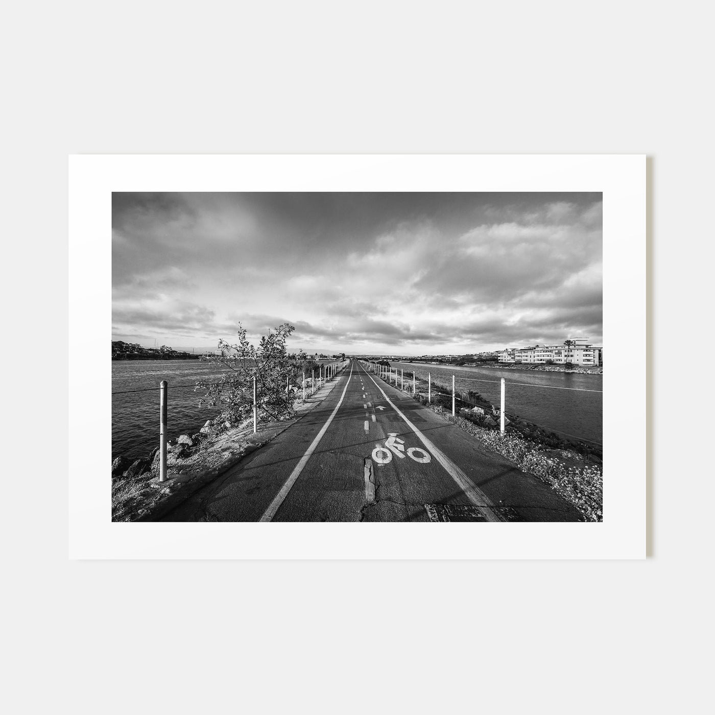 Playa Del Rey Landscape B&W Poster