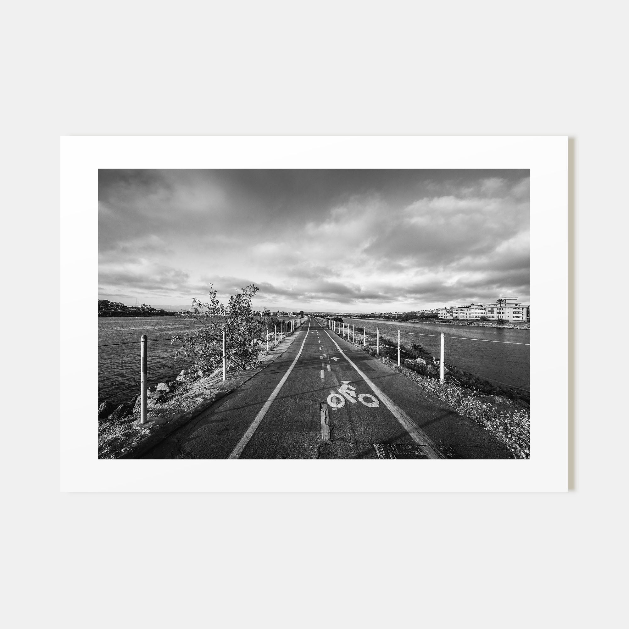 Playa Del Rey Landscape B&W Poster