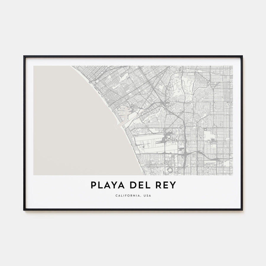 Playa Del Rey Map Landscape Poster