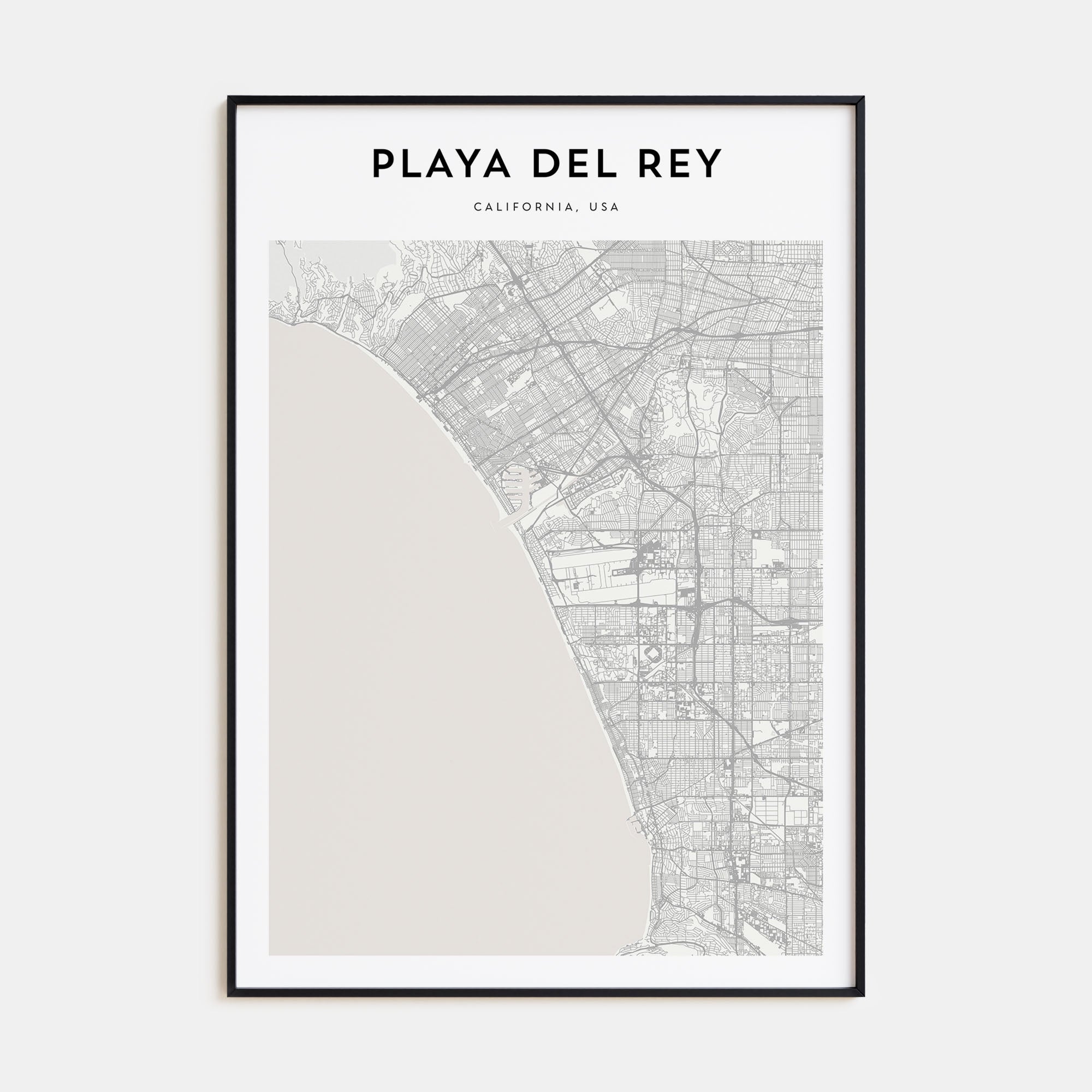 Playa Del Rey Map Portrait Poster