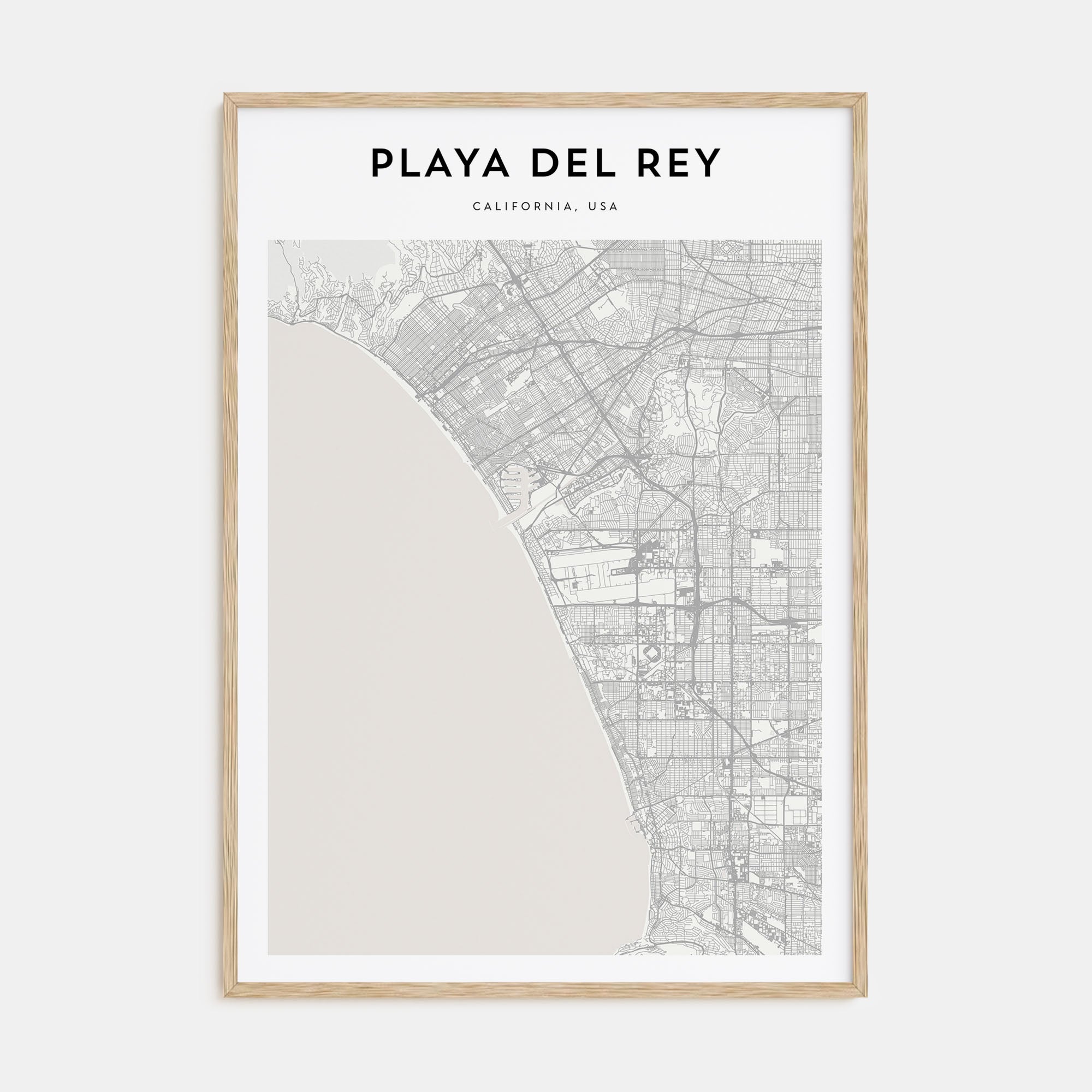 Playa Del Rey Map Portrait Poster