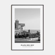 Playa Del Rey Portrait B&W Poster