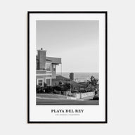 Playa Del Rey Portrait B&W Poster