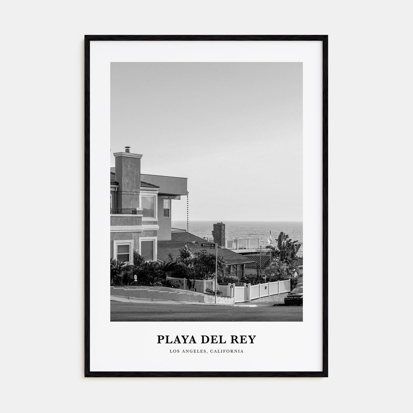 Playa Del Rey Portrait B&W Poster