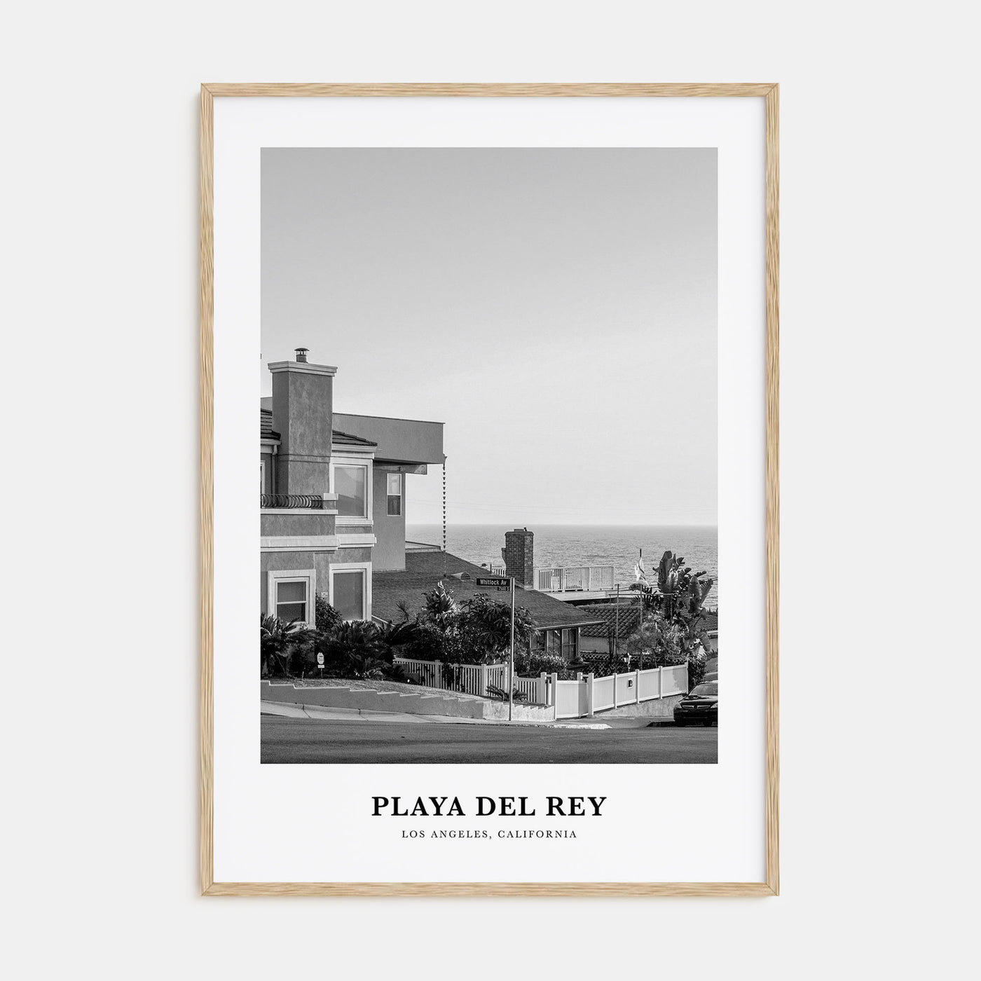 Playa Del Rey Portrait B&W Poster