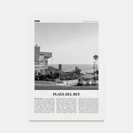 Playa Del Rey Travel B&W Poster
