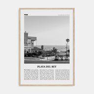 Playa Del Rey Travel B&W Poster
