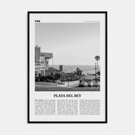 Playa Del Rey Travel B&W Poster
