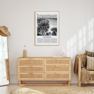 Playa Ruinas Travel B&W Poster